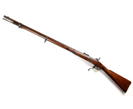 1853-pattern Enfield 3-band percussion musket used in the filming of 'Black '47'. The .577 barrel stamped with proof and broa