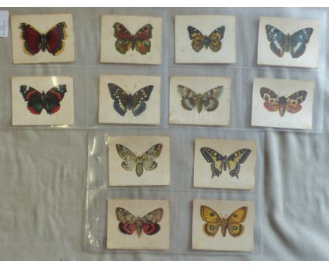 R J Lea Ltd Butterflies and Moths silk 1924 set M12/M12 toned Good