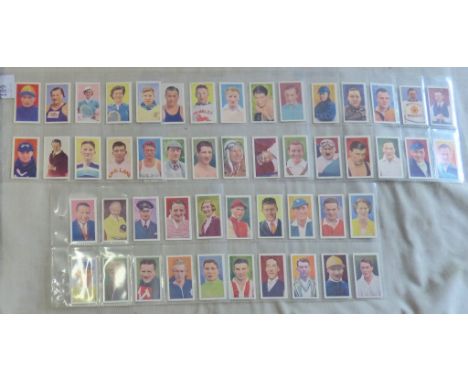 R &amp; J Hill Ltd Celebrities of Sport (Hill Name) 1938 set 50/50 VG/EX