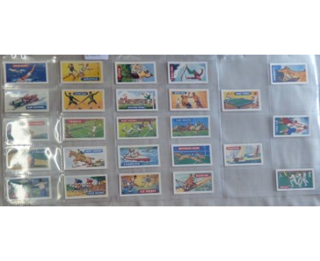 Amalgamated Tobacco Co Ltd (Mills) Sports and Games 1958 set 25/25 VG/EX light toning