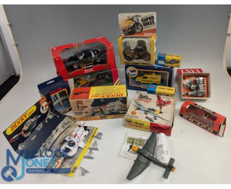Selection of Vintage Diecast Dinky 351 UFO SHADO Interceptor restored painted white with broken skid (with new replacement) i