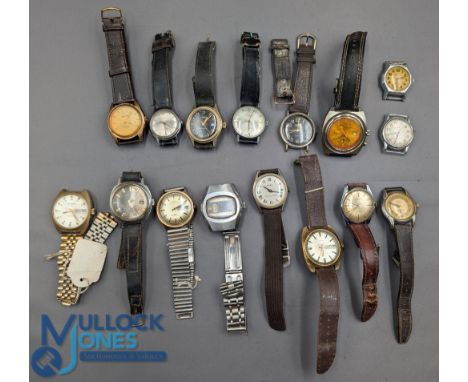 Collection of men’s and boy’s hand-wind wristwatches, for spares or repair: a mixed collection of 17 watches – with makers of