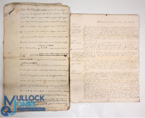 Branton Eastside – Northumberland 1712 1769 - Abstract of Title 1712-1759 – 10 pages large folio on paper 2. Draft for an Ind
