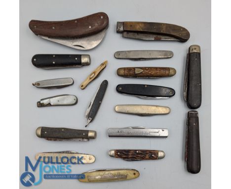 Vintage Penknives: a good, assorted period collection to include a MS Fairsea - passenger ship - famous for carrying immigran