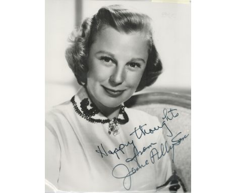 June Allyson signed vintage black and white photo 10x8 Inch, Was an American stage, film, and television actress, Allyson beg