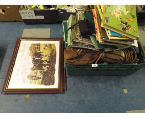 A Collection of Books, Vintage Vacuum Cleaner, Prints Beano Albums Etc.  