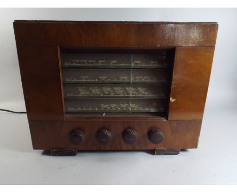 A Vintage His Master Voice Radio in Walnut Case. 