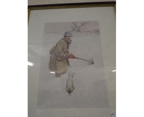 A Framed Sporting Print, Cold Sport. 