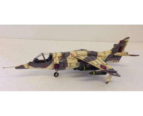 A metal model of a Harrier Jump Jet 46cm long - approx 1:35 scale