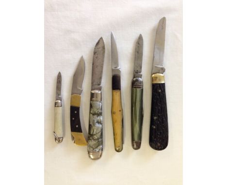6 assorted vintage penknives - 3 by Richards, 1 by Firth and 2 unmarked.