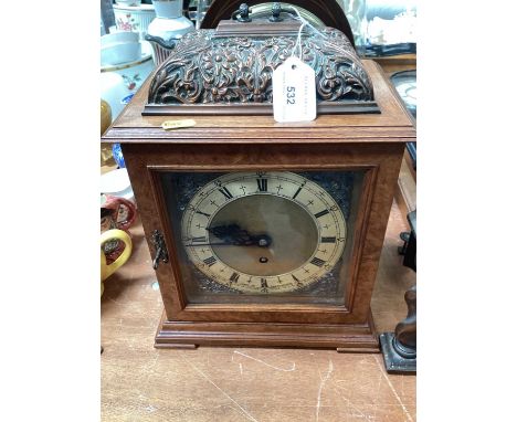 Contemporary walnut bracket clock 