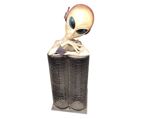 Large novelty alien model CD display rack, 98cm high