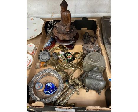 Chinese bronze censer, metalwares and sundry works of art