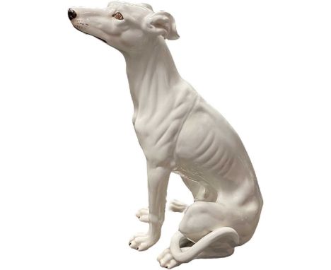 Large ceramic model of a dog, 76cm high
