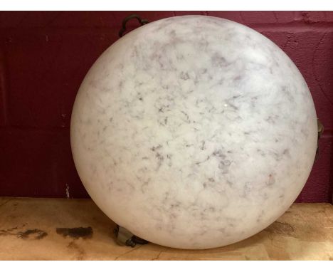 Art Deco hanging glass shade of large size