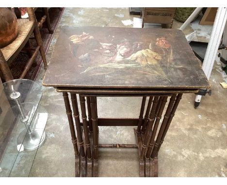 Nest of four Art Nouveau tables