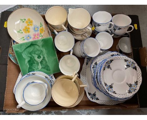 Collection of art deco and other teawares