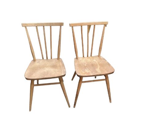 Pair of Ercol stick back chairs