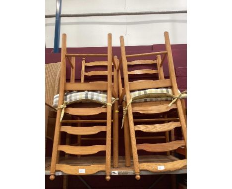 Ercol pine oval extending oval extending table with extra leaf, 130cm x 100cm approximately, together with a set of four matc