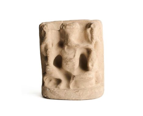 A SMALL BUFF SANDSTONE RELIEF DEPICTING GANESHA, NORTHERN INDIA, CIRCA 10TH/11TH CENTURY  the four-armed, elephant headed dei