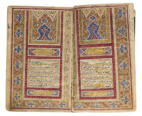 AN ILLUMINATED QUR'AN, QAJAR PERSIA, DATED 1812 A.D., BY ZAYN AL-'ABIDIN AL-TALIQANI AL-KARKABUDI a manuscript in arabic, a f