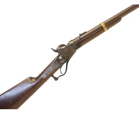 Starr arms carbine  Starr arms .54 capping breech-loading carbine, 20 inch barrel with folding leaf sight stamped 'Star Arms 