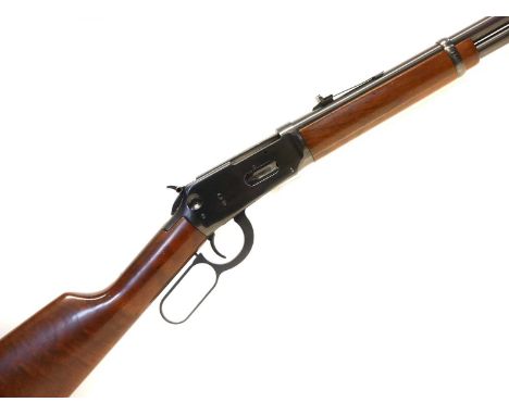 Winchester .357 94AE lever action saddle ring carbine, 16inch barrel with full length magazine, serial number 6241626 London 