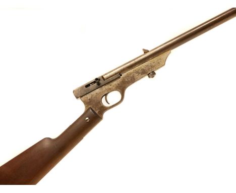 American Quackenbush .25 rim fire Patent Safety Cartridge pivoting block rifle, 18inch sighted barrel, the frame stamped with