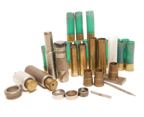 Eight bore cartridges and tools, including two 8 bore resizing tools to squeeze in the band of the Industrial heads, also a L
