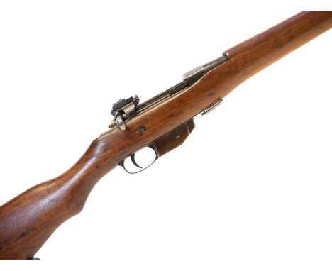 Ross M10 .303 Straight Pull Rifle, 30-inch barrel fitted with fold-down aperture sight to the action, the receiver stamped Ro