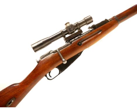 Izhevsk Mosin Nagant 7.62x54R bolt action rifle built up to be a sniper rifle, the 1938 dated rifle fitted with an Izhevsk PE