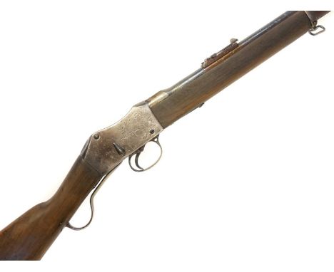 Deactivated Martini Henry 303 rifle, 30 inch barrel with folding ladder sight, the action stamped with a crown and BSA & M Co