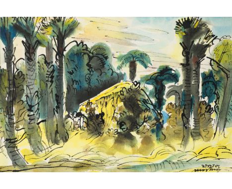 Property from a Private London CollectionRamkinkar Baij ( Indian 1910-1980), Landscape Series, 1940, watercolour on paper, si