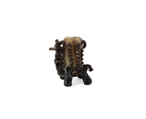 To Be Sold with No ReserveAn early Islamic zoomorphic glass vessel, Iran or Syria, 7th-8th century, in manganese and clear gl