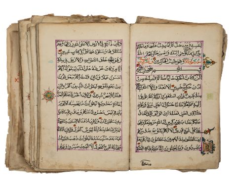 A large section from a Qur&rsquo;an most likely copied in Daghestan, Arabic manuscript on Russian paper, 348ff.,&nbsp; with 1