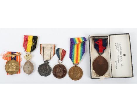 Grouping of Medals, including Great War Birmingham Peace medal, Belgium decoration in gilt and enamel, South African Police m