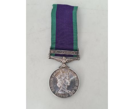 Campaign Service Medal, 'South Arabia' Clasp to W1941126 Junior Technician A. Richardson R.A.F.