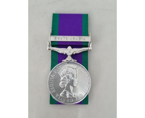 Campaign Service Medal, 'South Arabia' Clasp to 23996539 Rifleman J.F. Moran, Cameronians