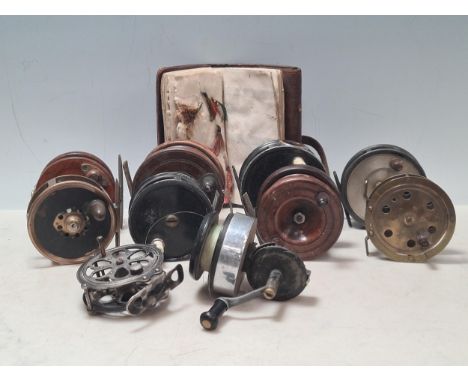 A Hardy Uniqua Fly Reel 3 3/8in, a Hardy 'The Hardex Reel' No 11-Mk1, A/F, a 'Featherlight' Fishing Reel Pat. Jan. 14 '96, A/
