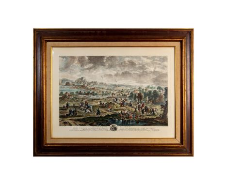 Grande chasse a l'oiseau (Bird Hunting Party) is an imposing color engraving after the original painting by Philip Wouvermens