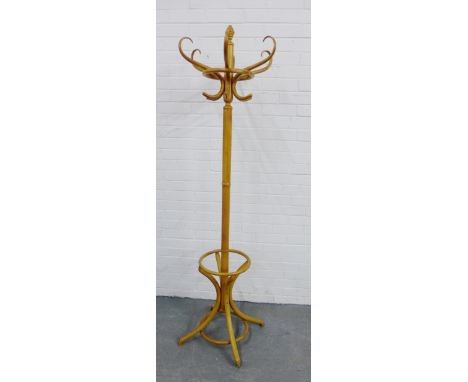 A bentwood hat and coat stand, 188cm high 