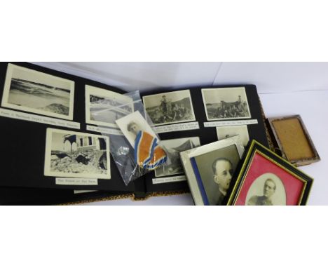 A WWI collection, to include Victory Medal and War Medal awarded to Lieutenant R.B. Wallace, together with a silver cap badge