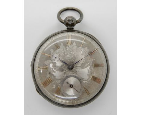 A silver open face pocket watch by Andrew Millar Edinburgh, case dated London 1844, diameter 4.4cm Condition Report:No Key in
