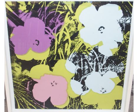 AFTER ANDY WARHOL Flowers, five prints, 92 x 92cm (5) Condition Report: Available upon request