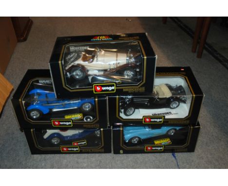 Five Bburago 1:18 scale die cast models in original boxes and collection of other models Condition Report: Available upon req