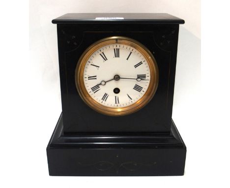 A slate mantle clock Condition Report: Available upon request