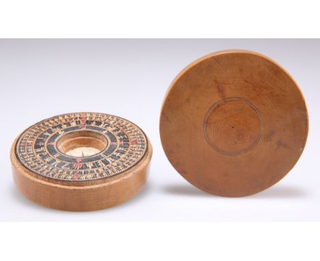 AN EARLY 19TH CENTURY CHINESE LUOPAN FEN SHUI COMPASS. 7cm diameter