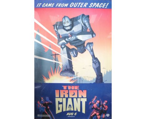 The Iron Giant (1999) - an original one-sheet 'It Came From Outer Space' Iron Giant advertising poster. Signed by Bazley (lea