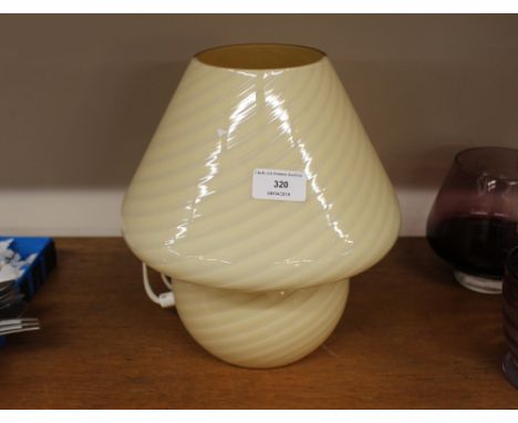 A Murano glass mushroom table lamp