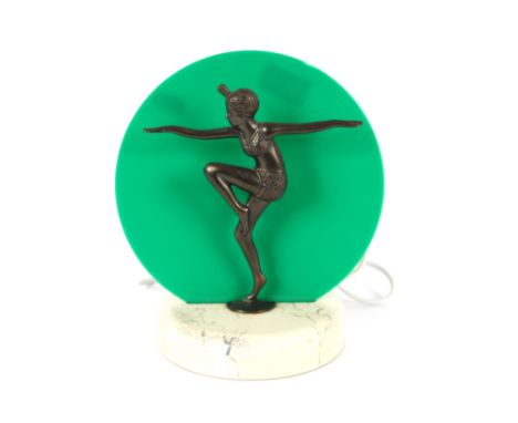 An Art Deco design table lamp, in the form of a dancing girl